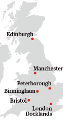 Cycling map: Urban routes