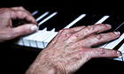 Playing the piano