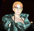 A model at the Vivienne Westwood NSPCC catwalk show