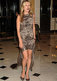 Kate Moss wearing leopard-print