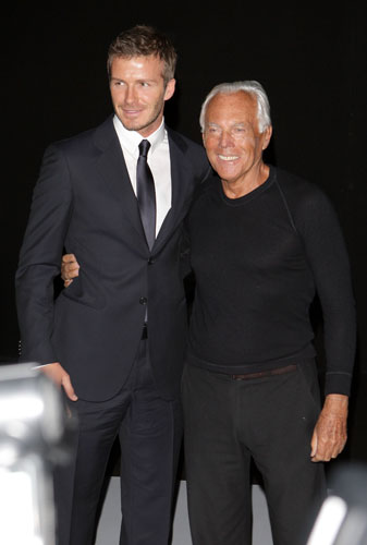 Gallery Milan menswear: Beckham and Armani