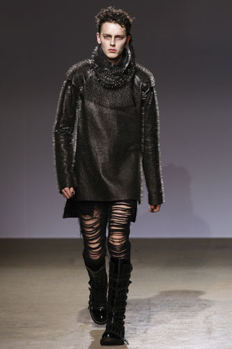 Gallery Weekend menswear shows: A model wears Gareth Pugh 