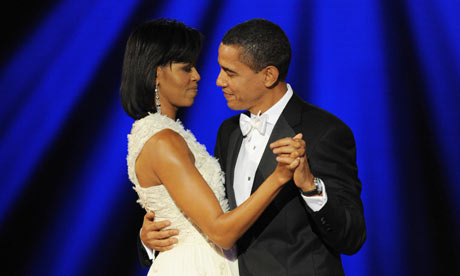 Barack and Michelle Obama at the inauguration ball
