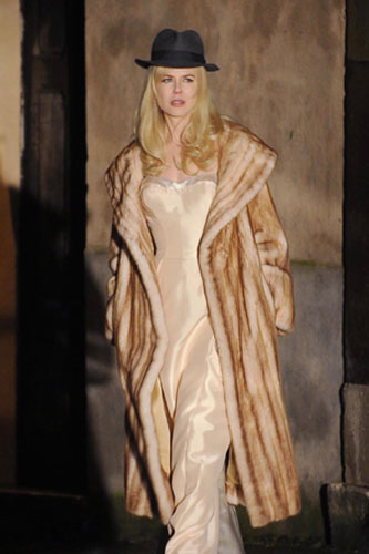 Film fashion: Filming on the set of 'Nine' in Sutri near Rome, Italy - 31 Jan 2009