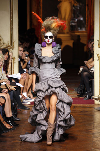 Weekend shows: A model wears Vivienne Westwood