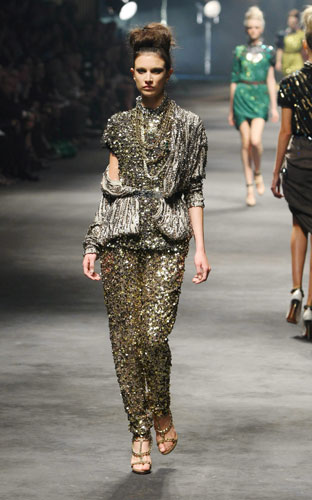 Weekend shows: A model wears Lanvin