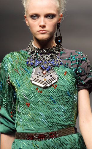 Weekend shows: A model wears Lanvin