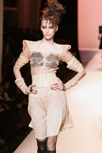 Weekend shows: A model wears Jean-Paul Gaultier 