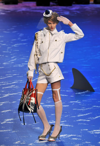 Alexander McQueen: A model wears Jean-Charles de Castelbajac