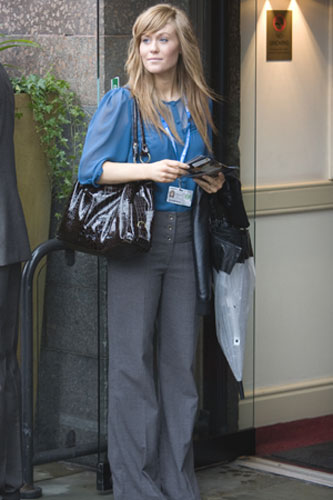 Tory conference fashion: A delegate at the Conservative Party conference