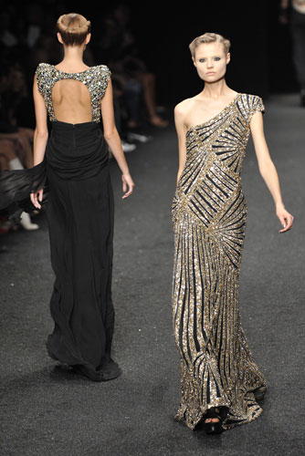 Wednesday's shows: A model wears Elie Saab 