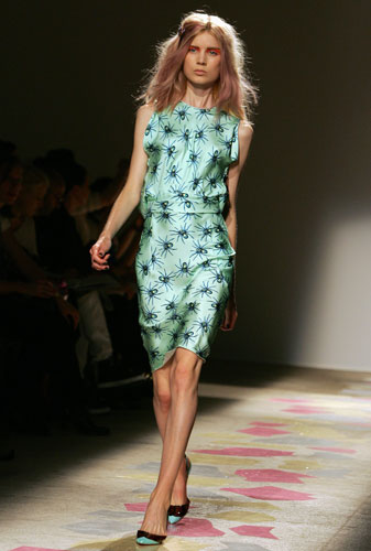 Giles show: A model wears Giles