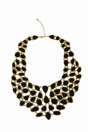 Necklaces: Black and gold