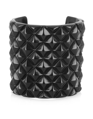 Bracelets: Black resin