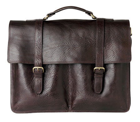 Xmas gifts mens fashion: Leather satchel by Marks and Spencer