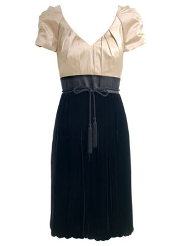 Xmas gifts luxury fashion: Silk and velvet dress by Monsoon