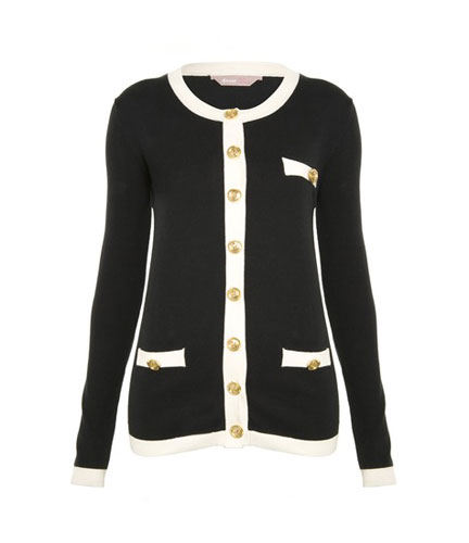 Xmas gifts MID fashion: Black cardigan with gold buttons by A Wear