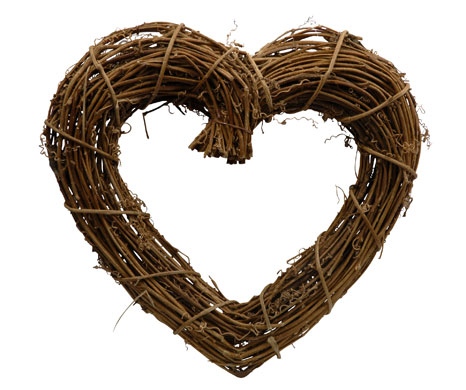 Christmas wreaths: Twig heart wreath