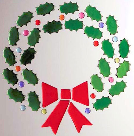 Christmas wreaths: GelGems wreath