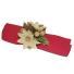 White table: Poinsettia gold napkin rings