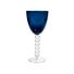 White table: Blue Tribeca goblets