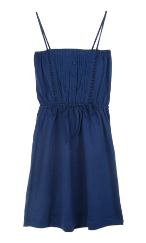 Ethical fashion: Bibico blue pin-tuck button front dress