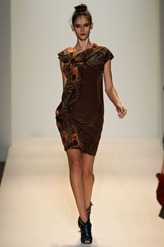 NY fashion week: Tuesday: A model wears Cynthia Steffe