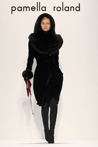 NY fashion week: Tuesday: A model presents an outfit by Pamella Roland