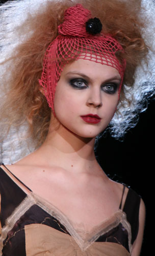 NY fashion week: Tuesday: A model wears Diesel Black Gold 