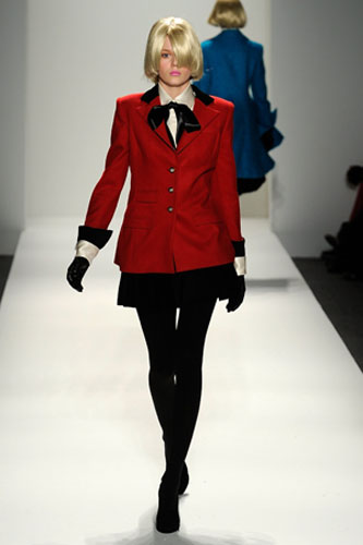 NY fashion week: Tuesday: A model wears Chocheng