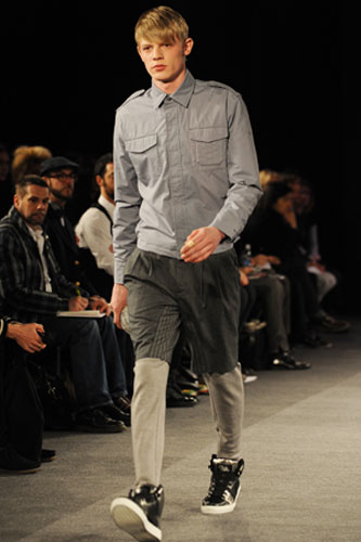 NY fashion week:Wednesday: A model wears Victorinox