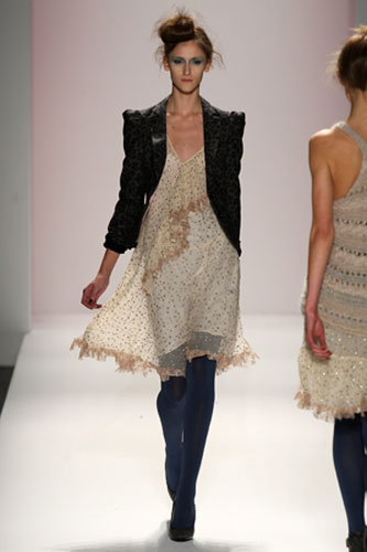 NY fashion week: Thursday: A model wears Rebecca Taylor 