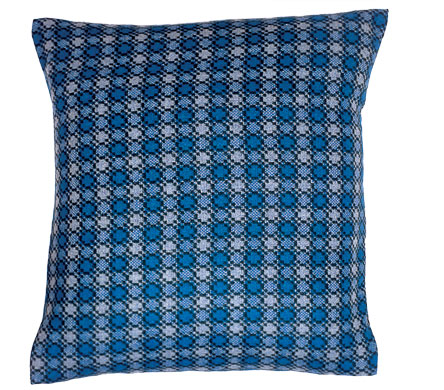 Homes wishlist: cushions: Checked blue cushion