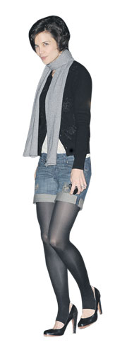 Pale denim: Katie Holmes