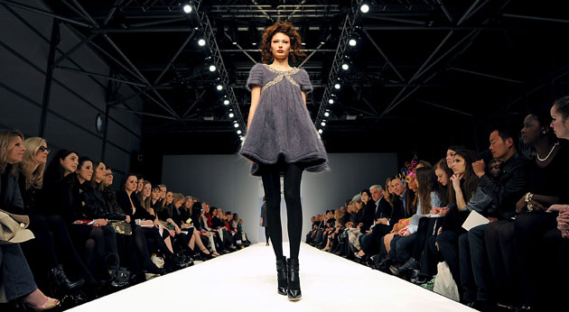 LFW: weekend roundup: A model wears Paul Costelloe