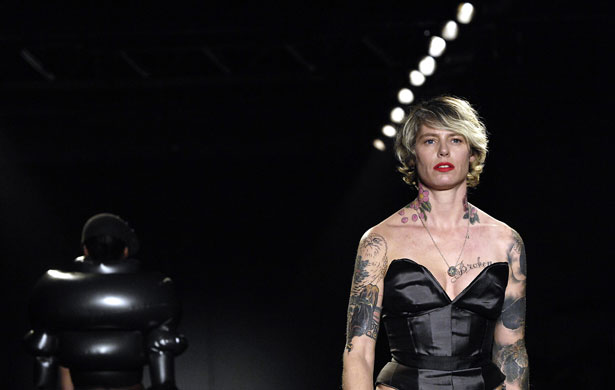 LFW: Monday's shows: A model wears Giles 