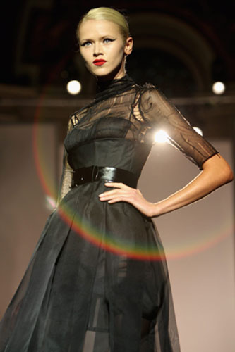 LFW: Monday's shows: A model wears Jasper Conran