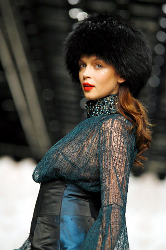 MFW: Friday: A model wears Elena Miro 