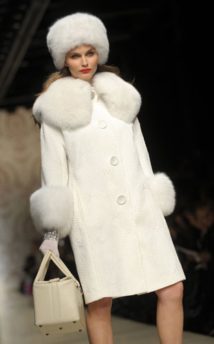 MFW: Friday: A model wears Elena Miro