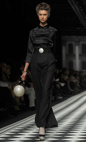 MFW: Friday: A model wears Frankie Morello