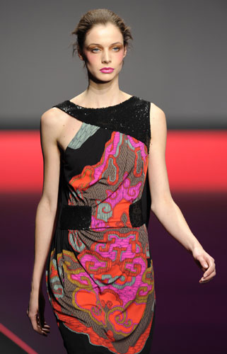 Paris FW: Monday: A model wears Leonard