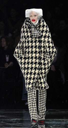 Paris FW: Tuesdays shows: A model wears Alexander McQueen