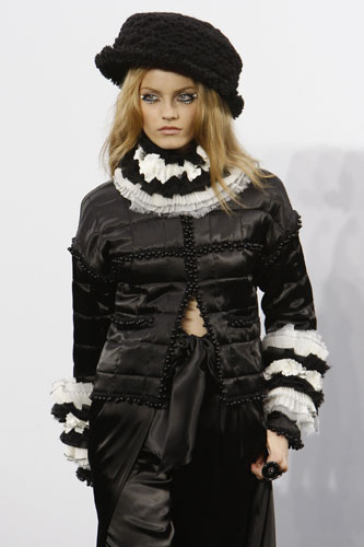 Paris FW: Tuesdays shows: A model wears Chanel
