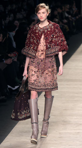 Paris FW: Wednesday: A model wears Kenzo