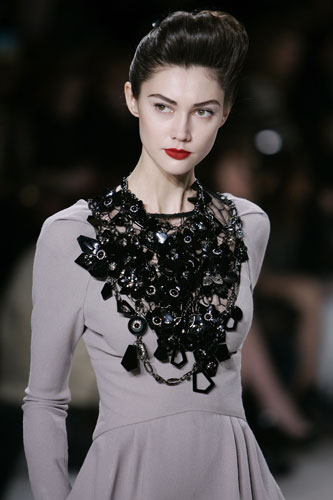 Paris FW: Wednesday: A model wears Elie Saab