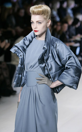 Paris FW: Wednesday: A model wears Elie Saab