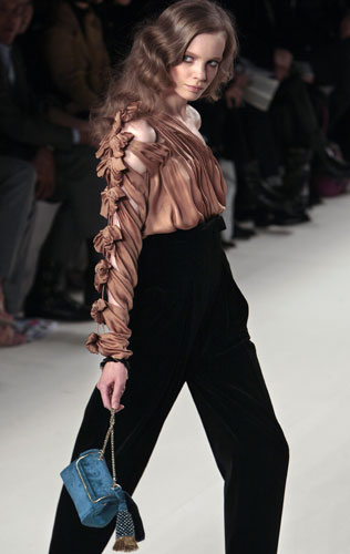 Paris FW: Wednesday: A model wears Chloe