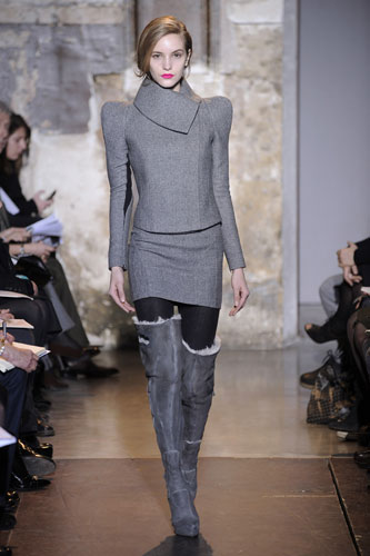 Paris Style: A model wears boots by Antonio Berardi