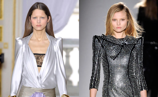 Paris Style: Models wear Balenciaga and Balmain