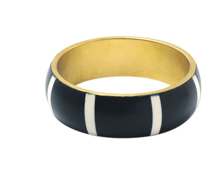 Pick of the week: bangles: Toast black with white stripes bangle